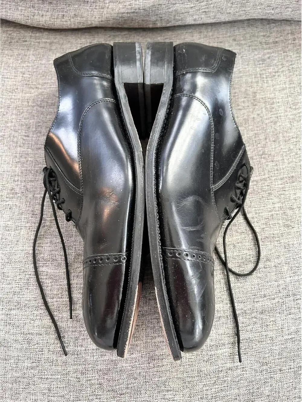 Florsheim Oxford Dress Shoes Mens Size 12D Black Lace Up 17067-01